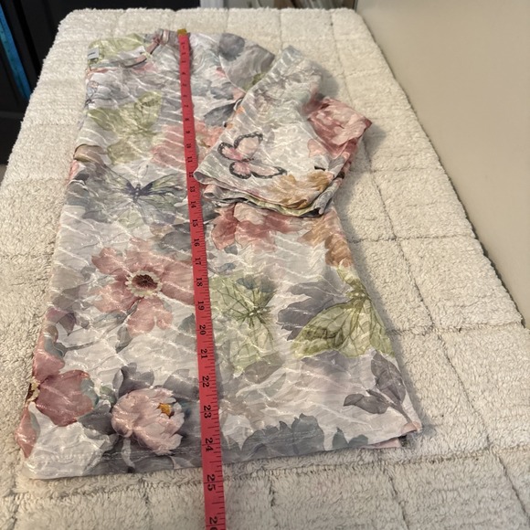 Alfred Dunner Womens Med 3/4 Sleeve Floral Blouse Dainty Fairy Career Feminine - Picture 9 of 11